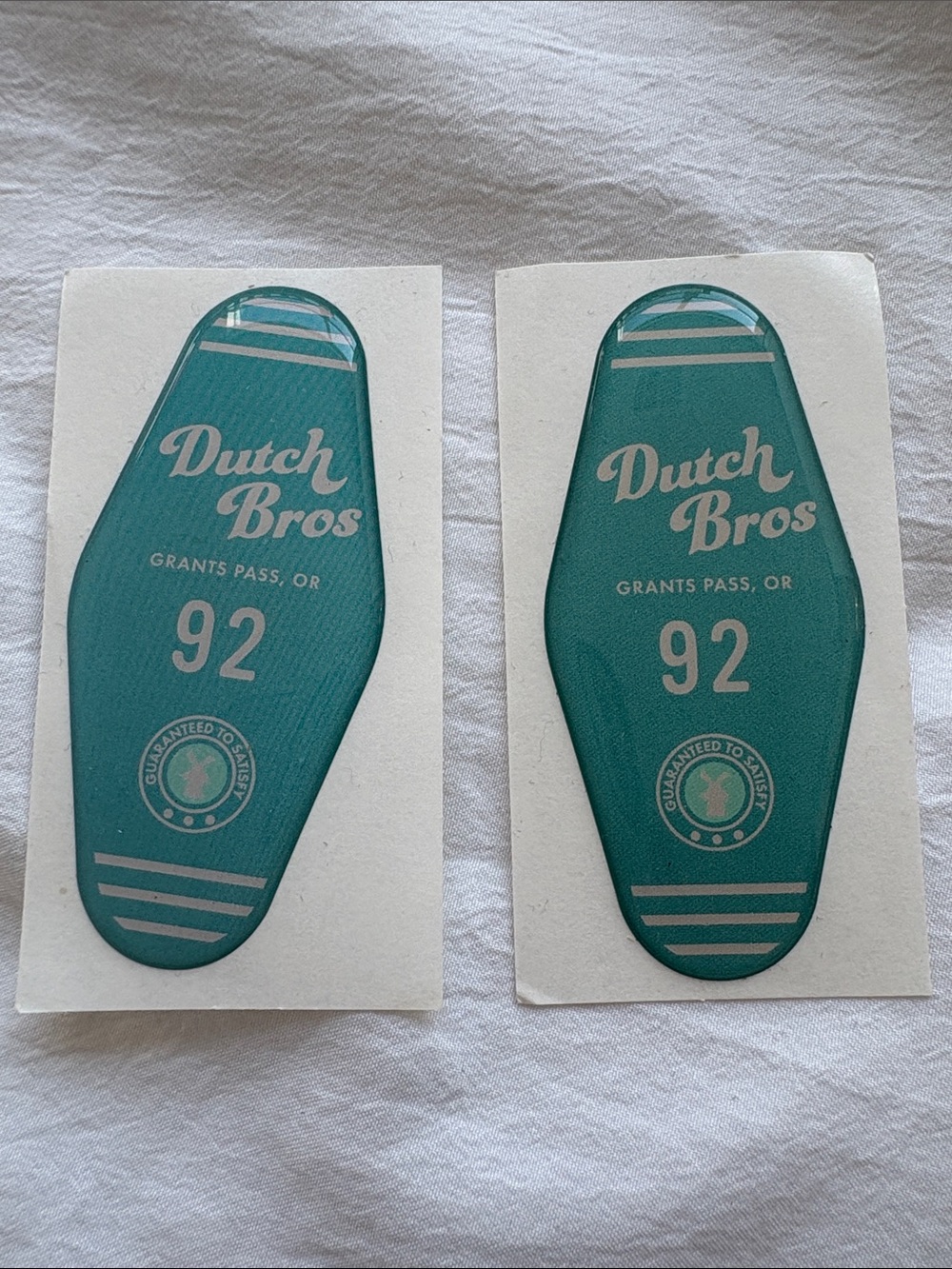 2021 Retro Dutch Bros Regional Stickers Grants Pass Oregon 92 Puffy Decal Teal